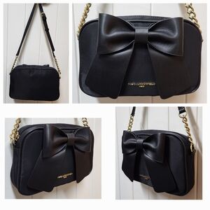 KARL LAGERFELD Little Black Bag with Paris Bow NWOT